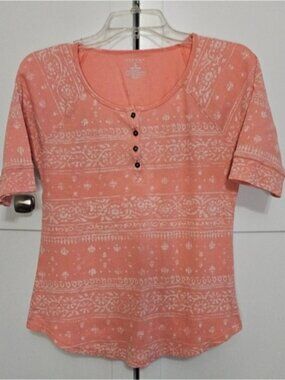 Sonoma ribbed henley shirt size L